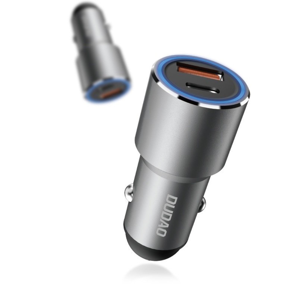 Φορτιστής Αυτοκινήτου Dudao USB Quick Charge 22.5 W / USB Type C PD - Γκρι