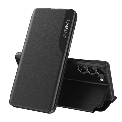 Μαγνητική Θήκη Δερματίνης Book Style Smart View για Samsung Galaxy S24 Plus - Μαύρο