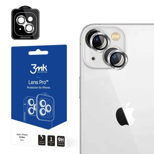 3mK Tempered Glass / Προστατευτικά Τζαμάκια Κάμερας για iPhone 14 - Ασημί