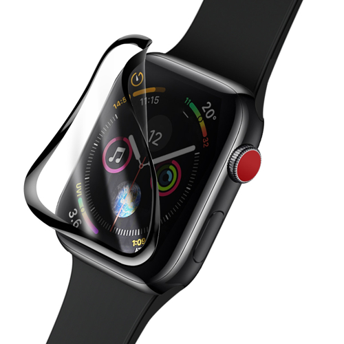 Tempered Glass / Τζαμάκι Προστασίας FULL GLUE 41mm για Apple Watch - Μαύρο Πλαίσιο