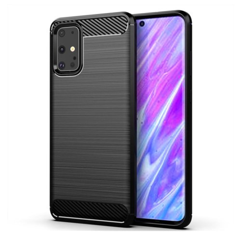 Θήκη TPU Σιλικόνης Carbon Fiber Style για Samsung Galaxy S20 - Μαύρη