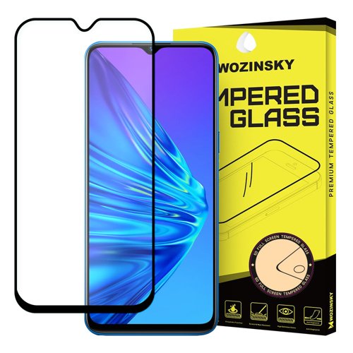 Tempered Glass WOZINSKY FULL GLUE για Realme 5 - Μαύρο Πλαίσιο