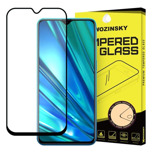 Tempered Glass WOZINSKY FULL GLUE για Realme 5 Pro - Μαύρο Πλαίσιο