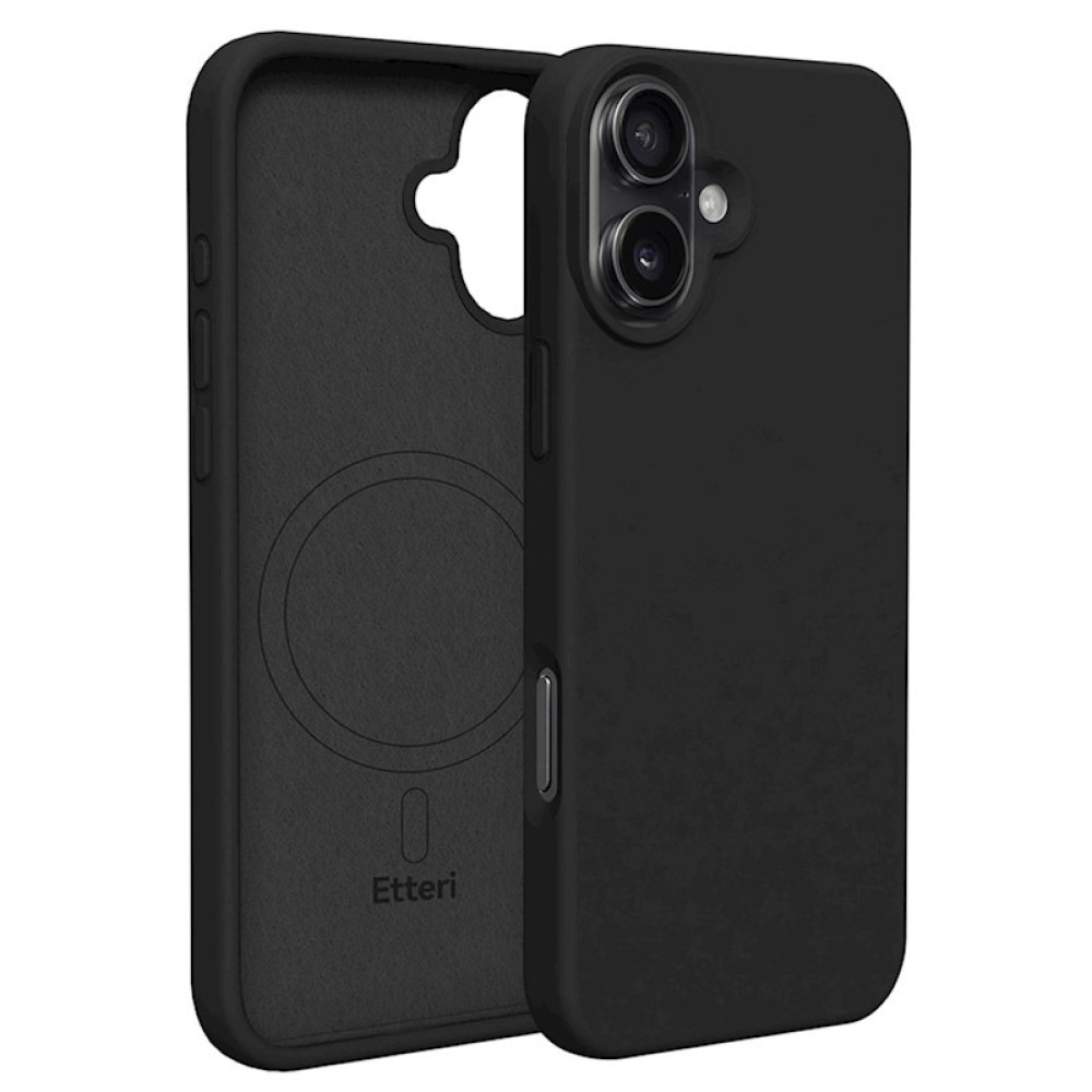Etteri Θήκη TPU Σιλικόνης Mag Invisible για iPhone 16 Plus - Μαύρη