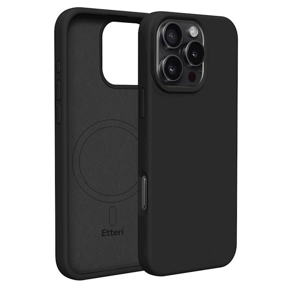Etteri Θήκη TPU Σιλικόνης Mag Invisible για iPhone 16 Pro - Μαύρη