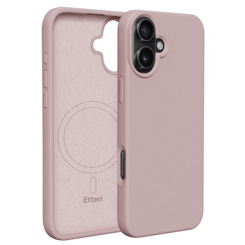 Etteri Θήκη TPU Σιλικόνης Mag Invisible για iPhone 16 - Ροζ