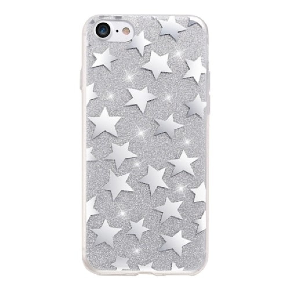 Θήκη TPU Σιλικόνης για Galaxy S8 - Ασημί Fashion Glitter Stars