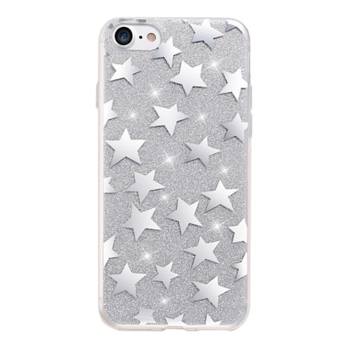 Θήκη TPU Σιλικόνης για Galaxy S8 - Ασημί Fashion Glitter Stars