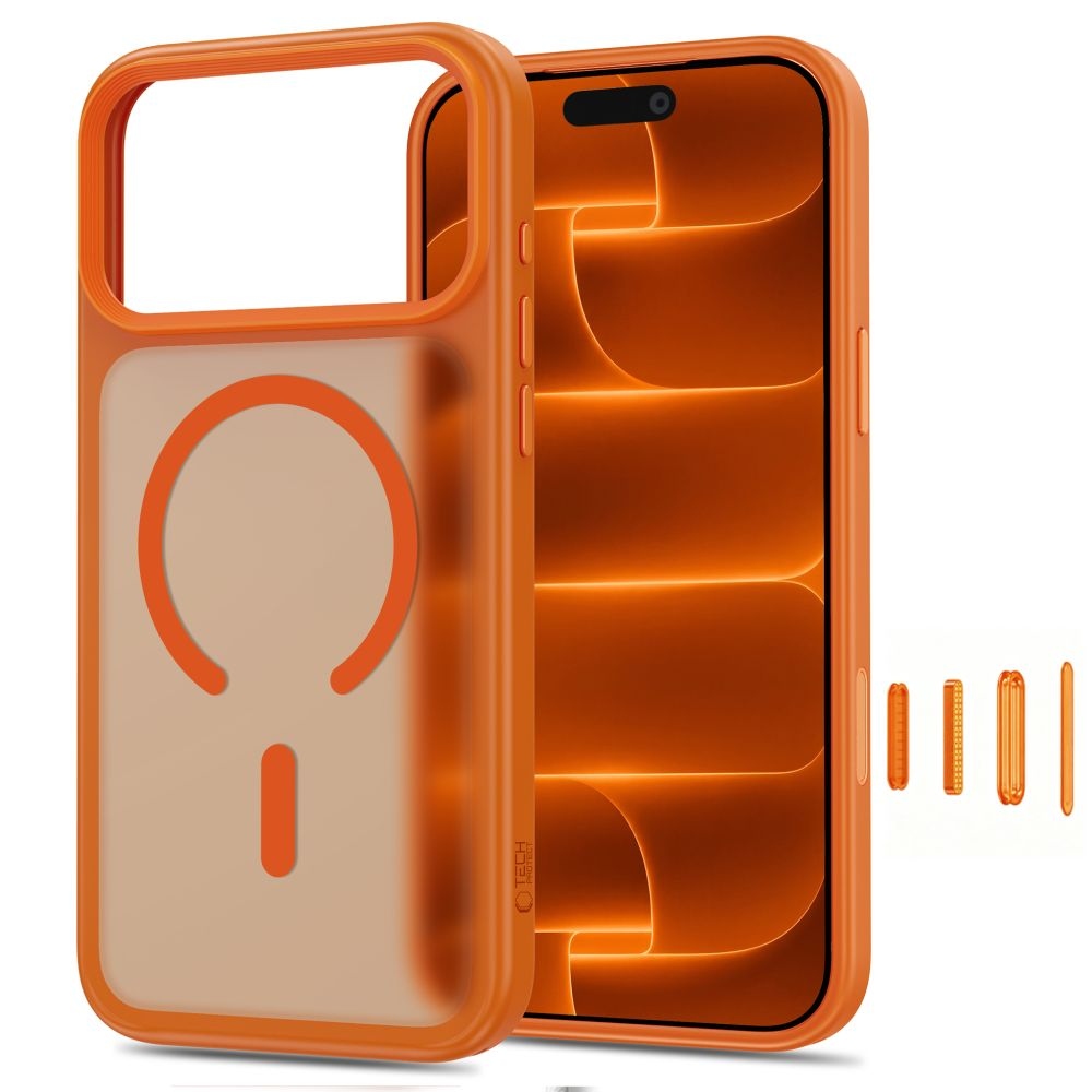 Tech-Protect Σκληρή Θήκη MagMat με MagSafe για iPhone 17 Pro / 18 Pro - Πορτοκαλί Φιμέ