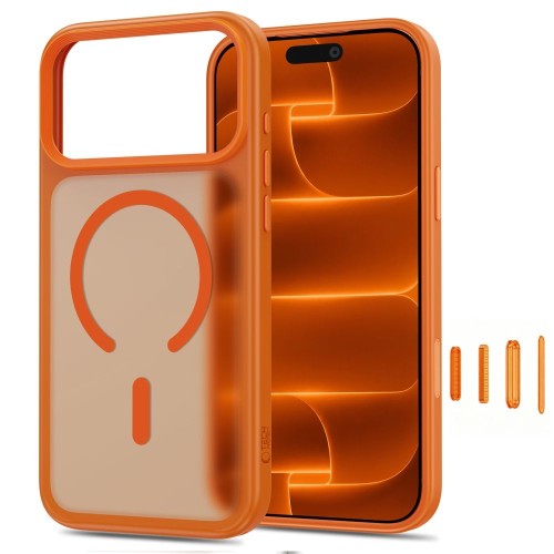 Tech-Protect Σκληρή Θήκη MagMat με MagSafe για iPhone 17 Pro Max / 18 Pro Max - Πορτοκαλί Φιμέ