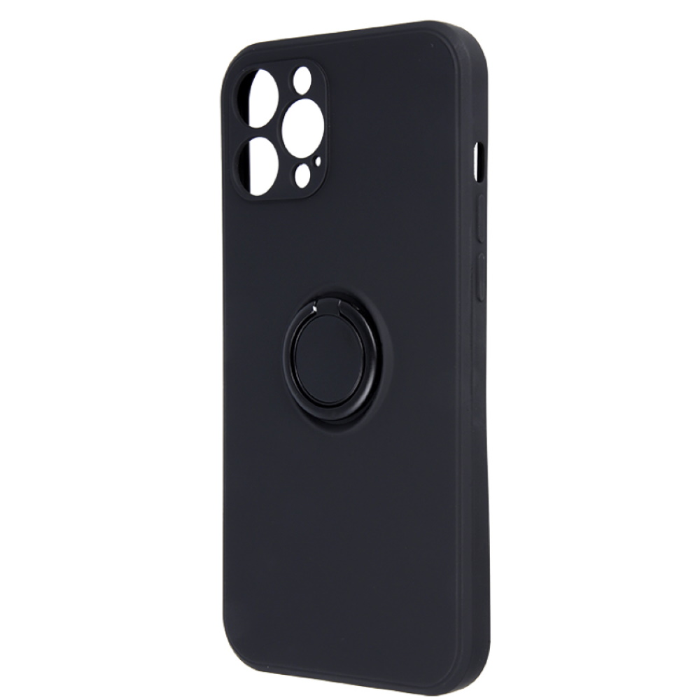Θήκη Finger Grip με Βάση Στήριξης Δαχτυλίδι για iPhone 15 Plus - Μαύρο