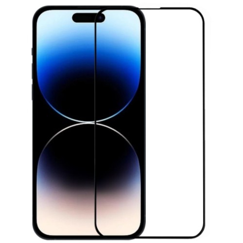 Tempered Glass / Τζαμάκι Προστασίας FULL GLUE για iPhone 16 Pro / 17 / 17 Pro - Μαύρο