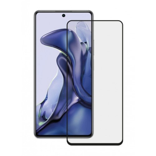 Tempered Glass / Τζαμάκι Προστασίας FULL GLUE για Xiaomi Redmi Note 11T 5G / Poco M4 Pro 5G - Μαύρο Πλαίσιο