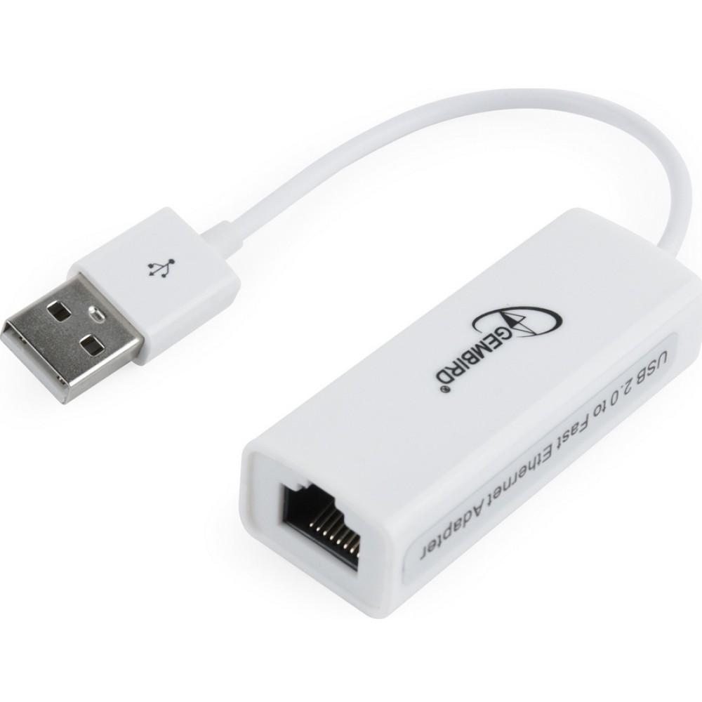 Προσαρμογέας LAN GEMBIRD NIC-U2-02 USB 2.0 - Λευκό