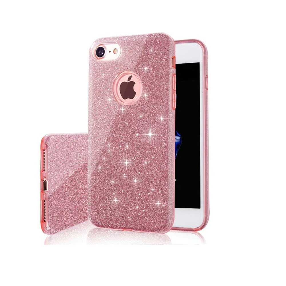 Θήκη TPU Σιλικόνης Glitter για iPhone 12 / 12 Pro - Ροζ