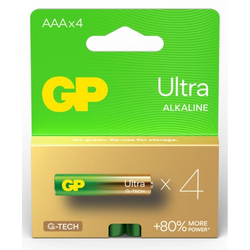 GP Batteries Ultra Αλκαλικές Μπαταρίες AAA 1.5V 4τμχ