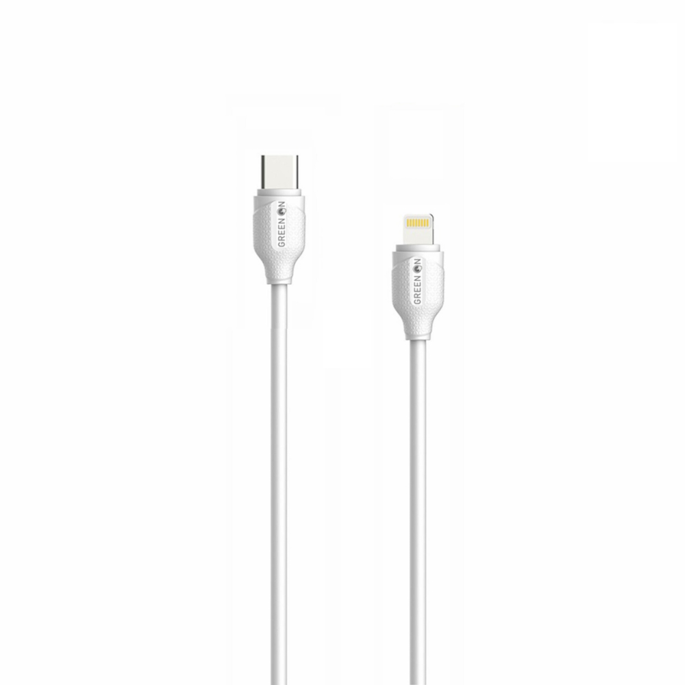 Καλώδιο Φόρτισης GREEN ON Type C σε Lightning 30W 1Μ - Λευκό