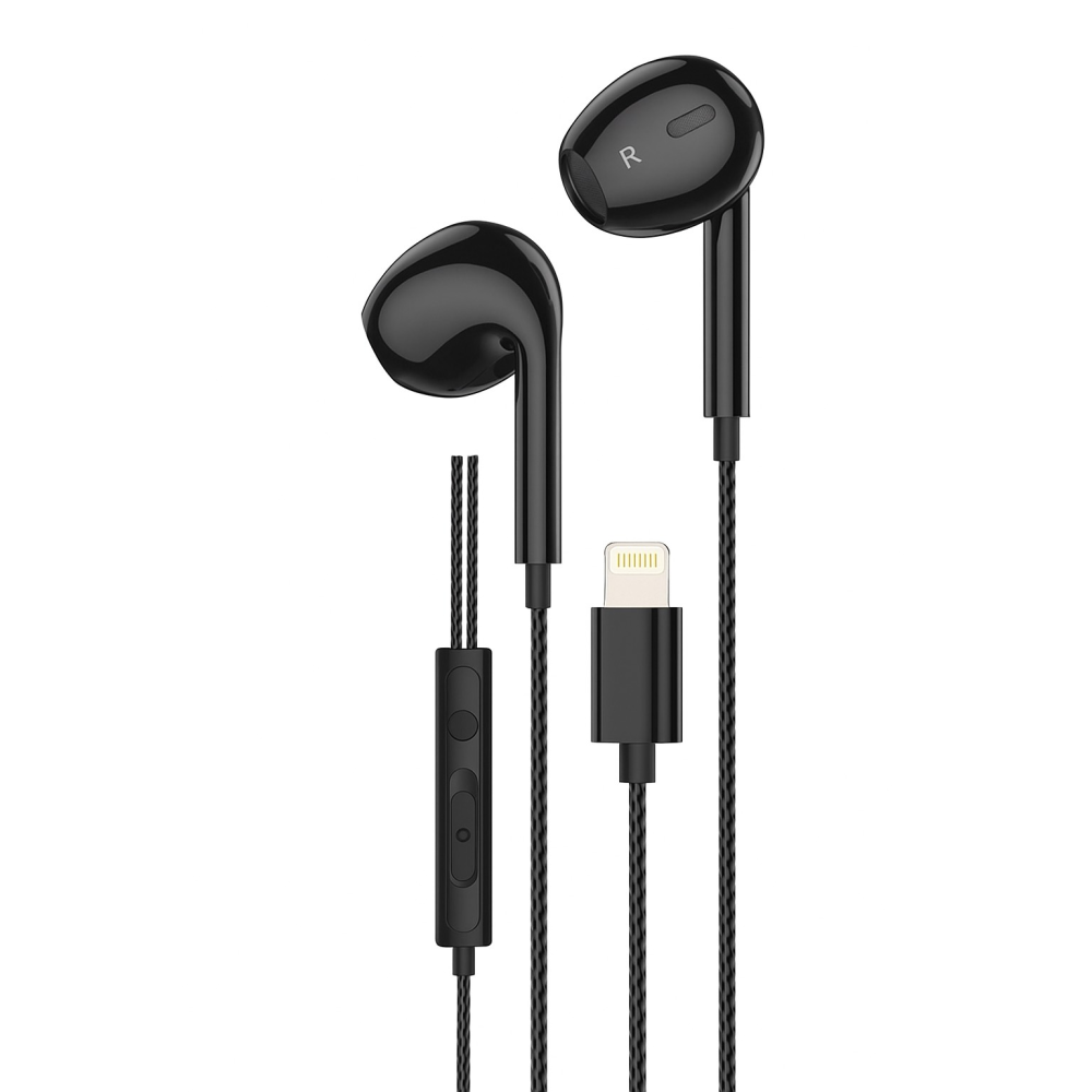 Hoco DM46 In-ear Handsfree Ακουστικά με Βύσμα Lightning - Μαύρο