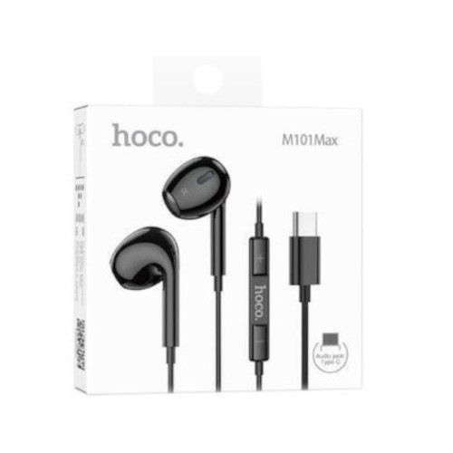 Hoco M101 Max In-ear Handsfree Ακουστικά με Βύσμα Type-C - Μαύρο