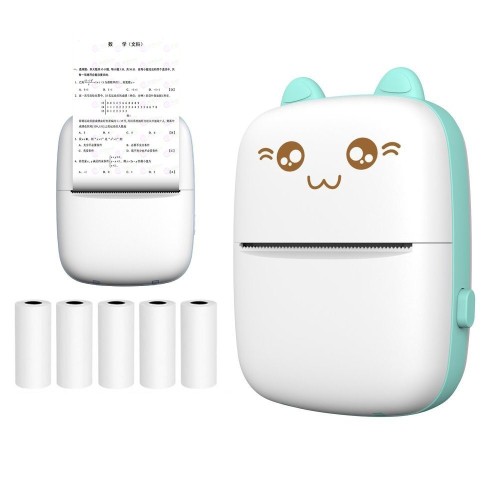 Θερμικός Εκτυπωτής Bluetooth Mini Cat - Μπλε HURC9