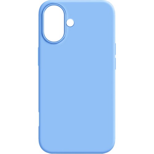 Θήκη TPU Σιλικόνης με Υφασμάτινη Επένδυση για iPhone 16 Plus - Γαλάζιο