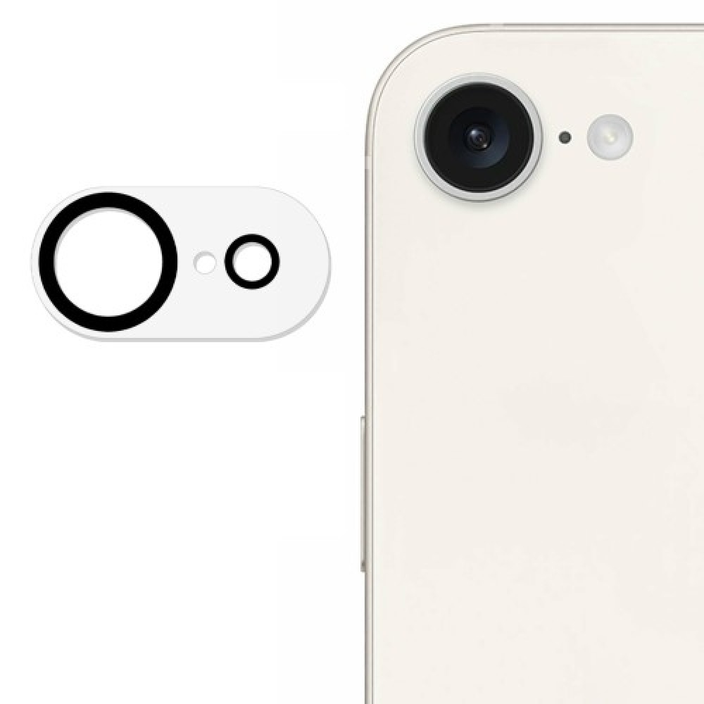 Tempered Glass / Προστατευτικό Τζαμάκι Κάμερας για iPhone 16e - Διάφανο με Μαύρο Περίγραμμα