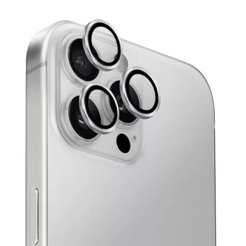 Tempered Glass / Προστατευτικά Τζαμάκια Κάμερας για iPhone 16 Pro / 16 Pro Max / 17 Pro / 17 Pro Max - Ασημί