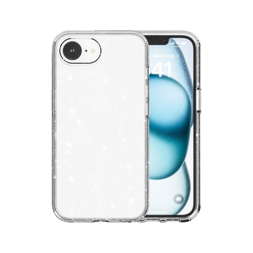 Θήκη TPU Σιλικόνης με Γκλίττερ για iPhone 16e / 17e - Διάφανο