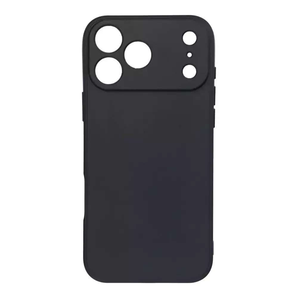 Θήκη TPU Σιλικόνης με Υφασμάτινη Επένδυση για iPhone 17 Pro Max - Μαύρο