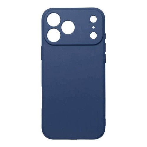 Θήκη TPU Σιλικόνης με Υφασμάτινη Επένδυση για iPhone 17 Pro Max - Σκούρο Μπλε