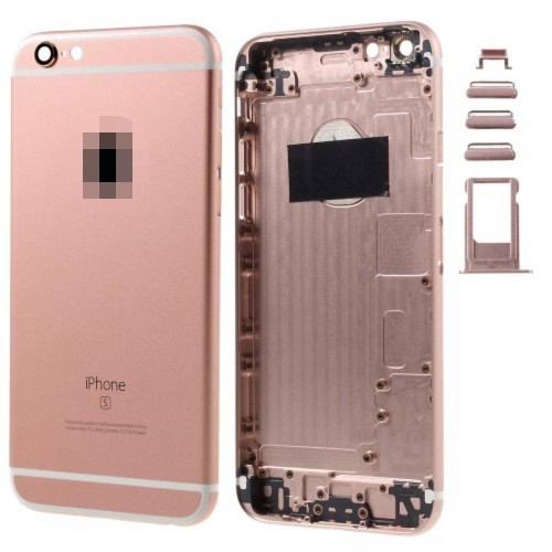 Πίσω Καπάκι Μπαταρίας Υψηλής Ποιότητας για iPhone 6s με Logo / Πλήκτρα και Βάση για SIM - Ροζ Χρυσό