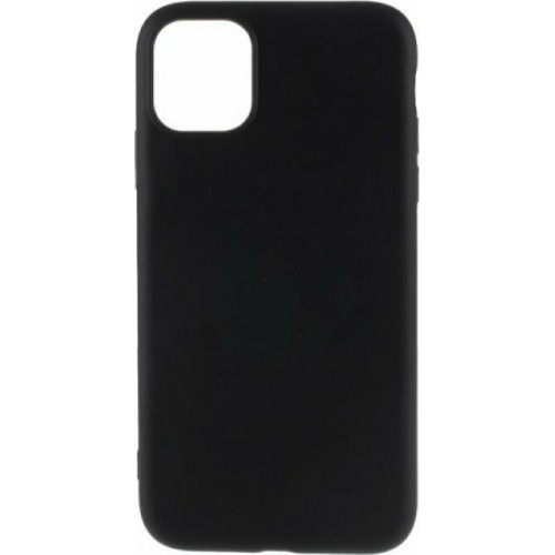 Θήκη TPU Σιλικόνης με Υφασμάτινη Επένδυση για iPhone 12 / 12 Pro - Μαύρη