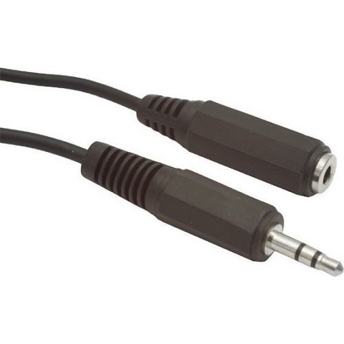 Cablexpert Καλώδιο Προέκτασης Ήχου 3.5mm Αρσενικό σε Θηλυκό 3 Μέτρα CCA-421S-5M - Μαύρο