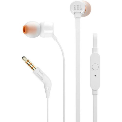 JBL Ακουστικά Tune 110e Handsfree In Ear - Λευκό