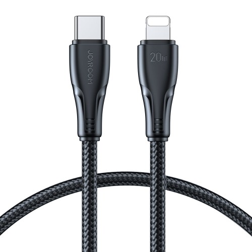 Joyroom Καλώδιο Surpass Series USB-C σε Lightning 20W για Γρήγορη Φόρτιση και Μεταφορά Δεδομένων 1.2μ - Μαύρο S-CL020A11B