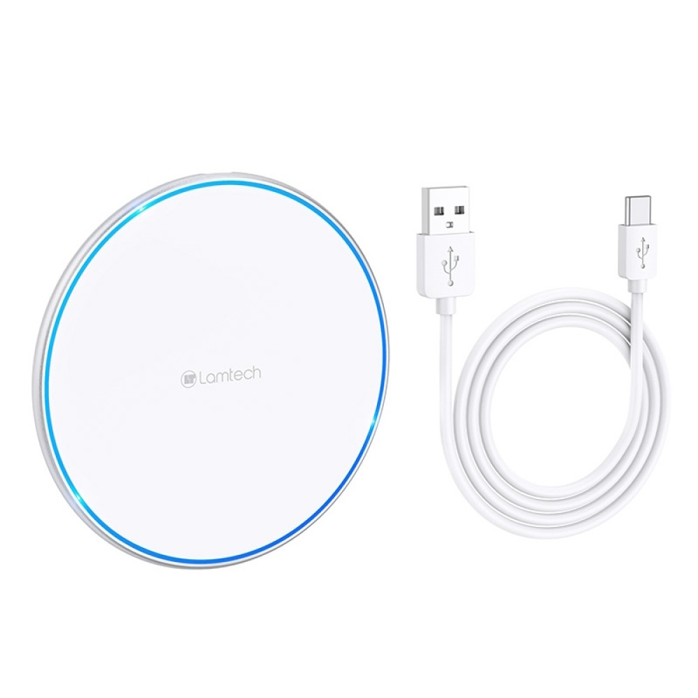 Lamtech Ασύρματος Φορτιστής 15W - Λευκό
