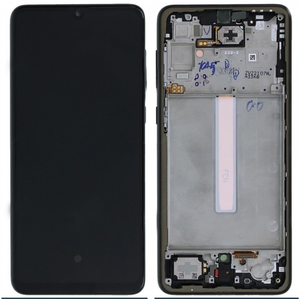 Γνήσια Οθόνη LCD με Μηχανισμό Αφής και Πλαίσιο για Samsung Galaxy A33 SM-A336B GH82-28143A - Μαύρο