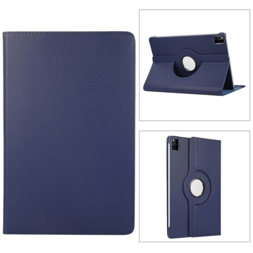 Περιστρεφόμενη Θήκη Tablet Book Style για Lenovo M11 - Σκούρο Μπλε