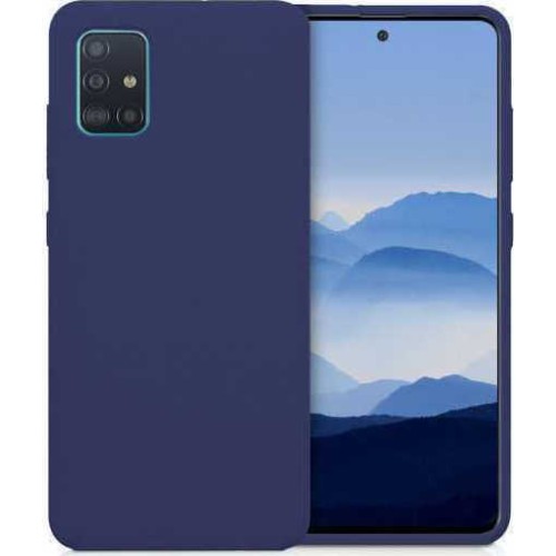 Θήκη TPU Σιλικόνης με Υφασμάτινη Επένδυση για Samsung Galaxy M31s - Μπλε