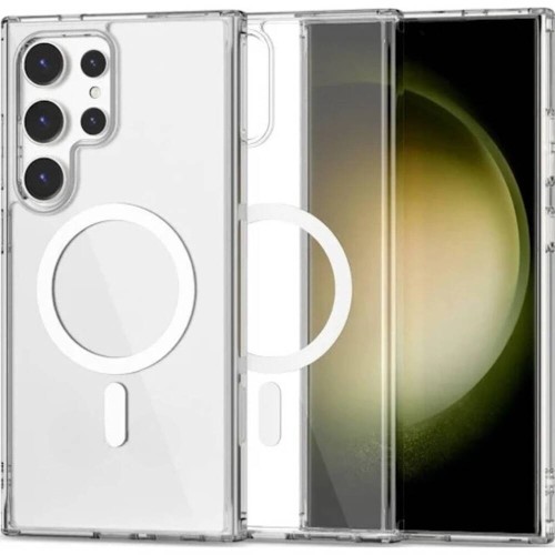 Θήκη TPU Σιλικόνης 1.5mm με Ενισχυμένες Γωνίες και MagSafe για Samsung Galaxy S25 Ultra - Διάφανο