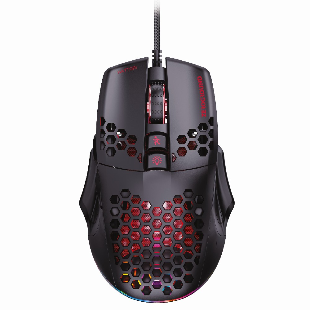 Gaming Ενσύρματο Ποντίκι ZEROGROUND MS-4500G HATTORI v4.0 - Μαύρο