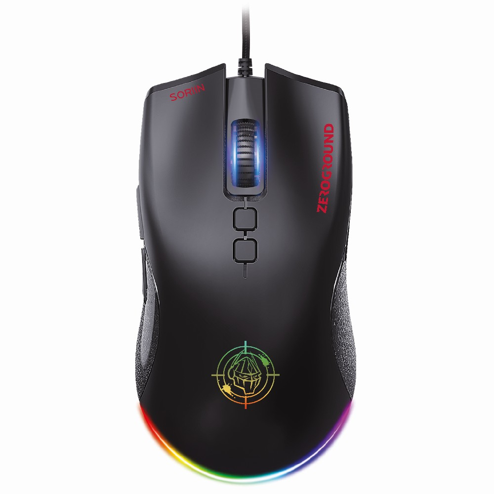Gaming Ενσύρματο Ποντίκι ZEROGROUND RGB MS-4400G SORIIN v2.0 - Μαύρο