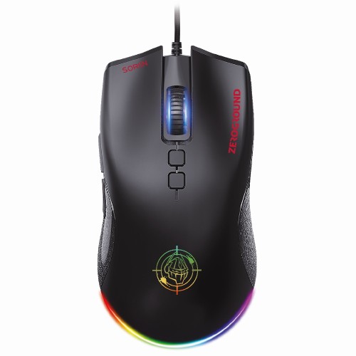 Gaming Ενσύρματο Ποντίκι ZEROGROUND RGB MS-4400G SORIIN v2.0 - Μαύρο