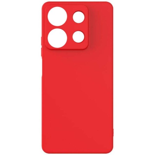 Θήκη TPU Σιλικόνης με Υφασμάτινη Επένδυση για Xiaomi Redmi Note 14s - Κόκκινο