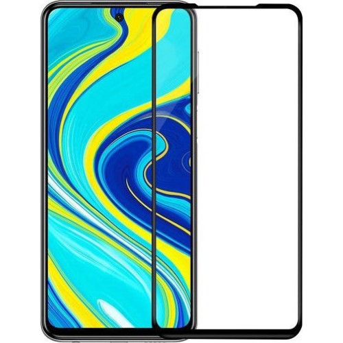 Tempered Glass FULL GLUE για Xiaomi Redmi Note 9 - Μαύρο Πλαίσιο