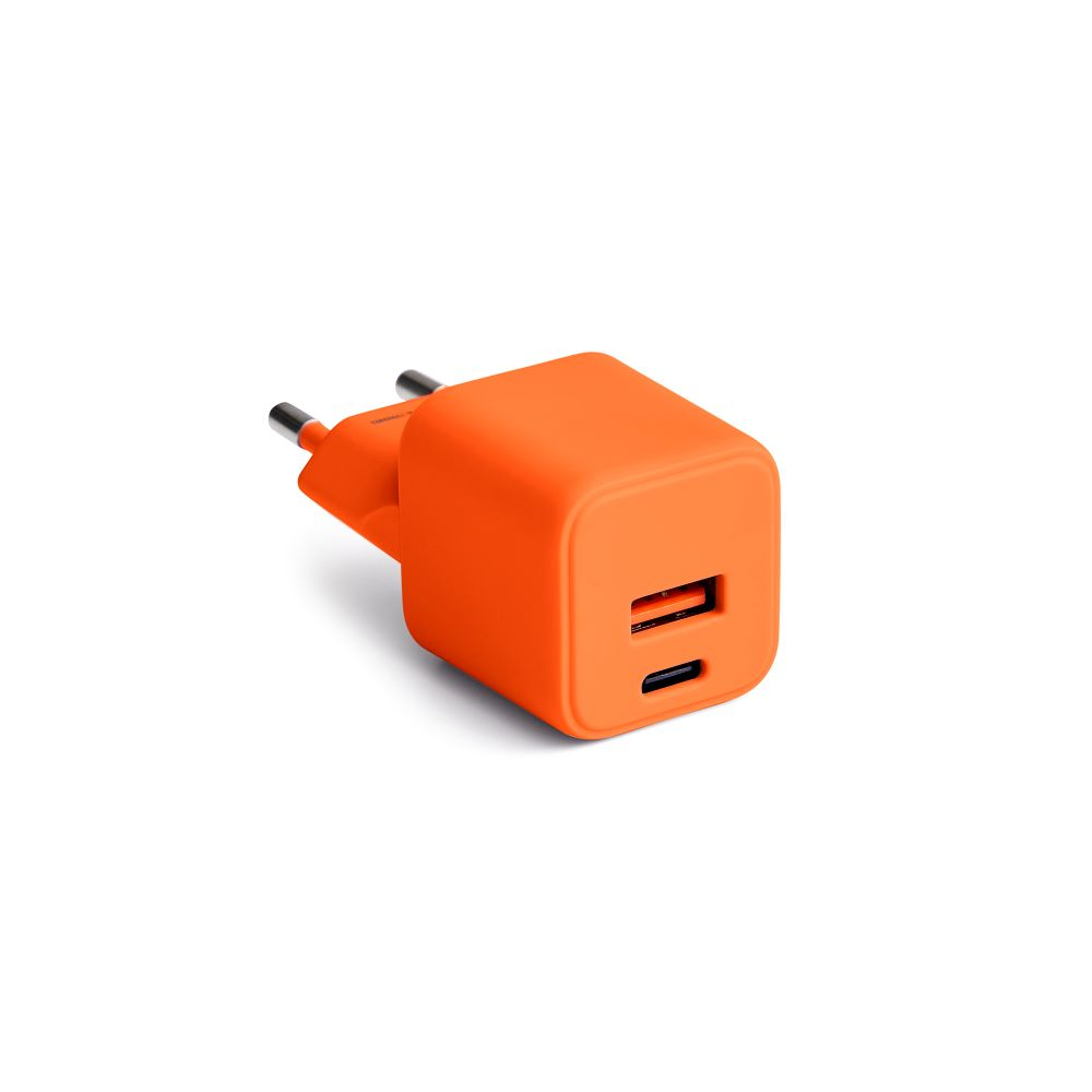 COLORUM Φορτιστής Τοίχου με Type-C και USB-A 30W - Πορτοκαλί