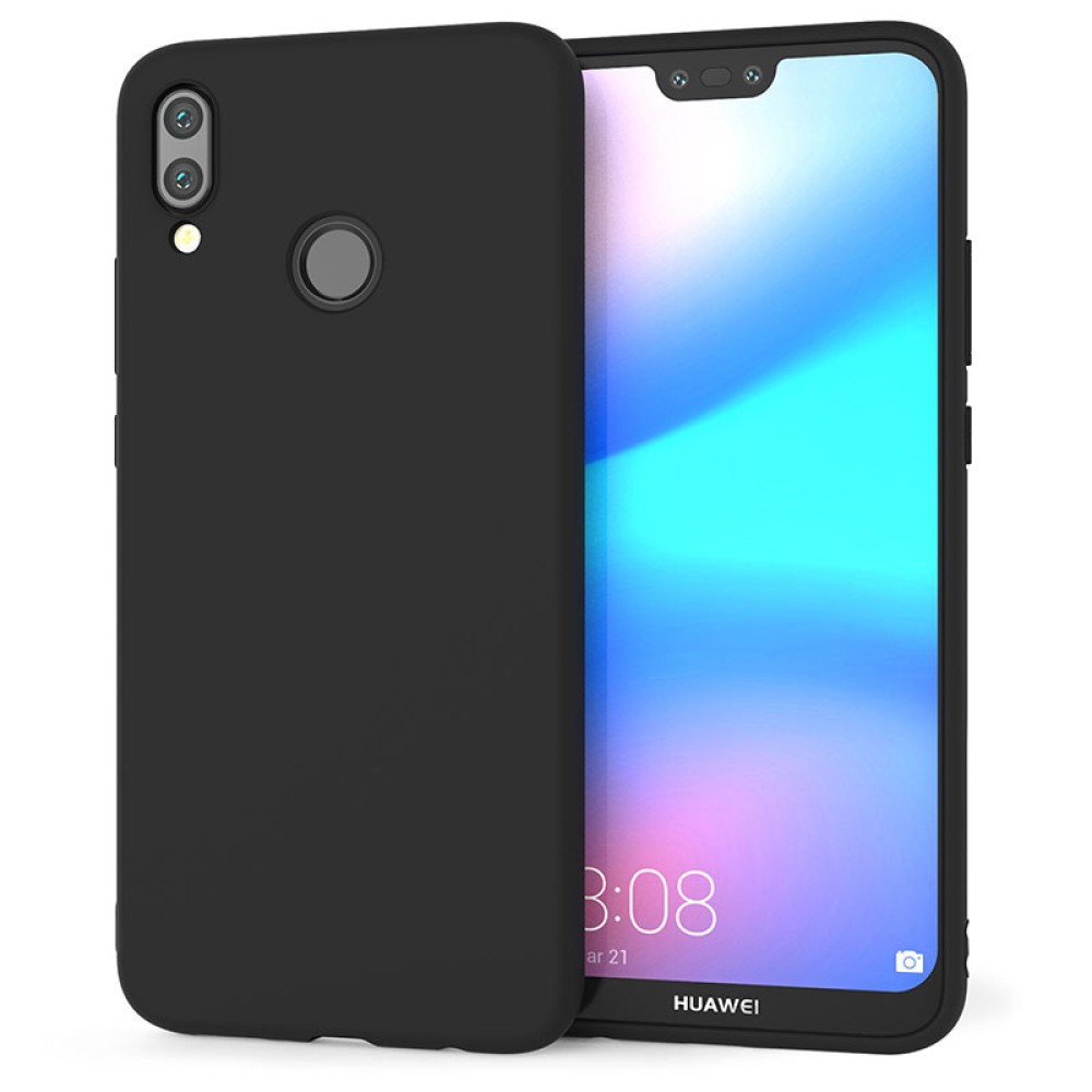 Θήκη TPU Σιλικόνης για Huawei P20 Lite 2019 - Μαύρη Ματ