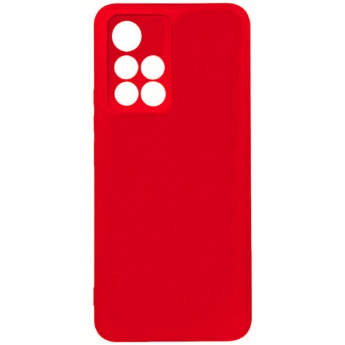 Θήκη TPU Σιλικόνης με Υφασμάτινη Επένδυση για Xiaomi Redmi Note 11T 5G / Poco M4 Pro 5G - Κόκκινο