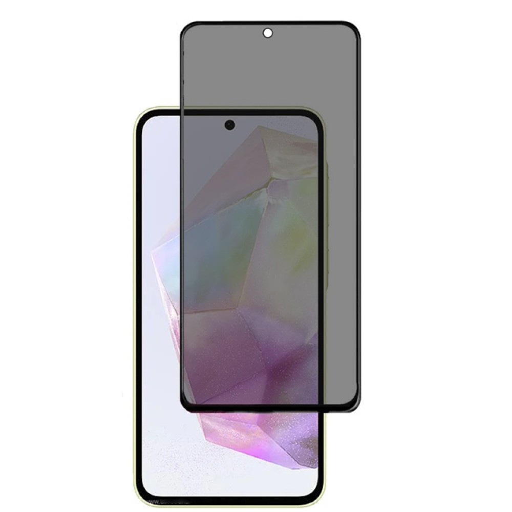 Privacy Tempered Glass / Τζαμάκι Προστασίας Full Glue για Samsung Galaxy A36 / A56 - Φιμέ Μαύρο