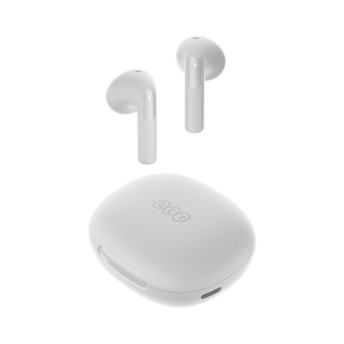 Qcy Ailybuds E20 White- Hybrid Anc Semi-ear TWS Earbuds 6mics 13mm Dynamic Driver Ipx4 Bt5.4 35h QCY-HT13 White